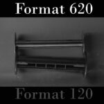Bobine format 620 (en haut) et 120 (en bas)