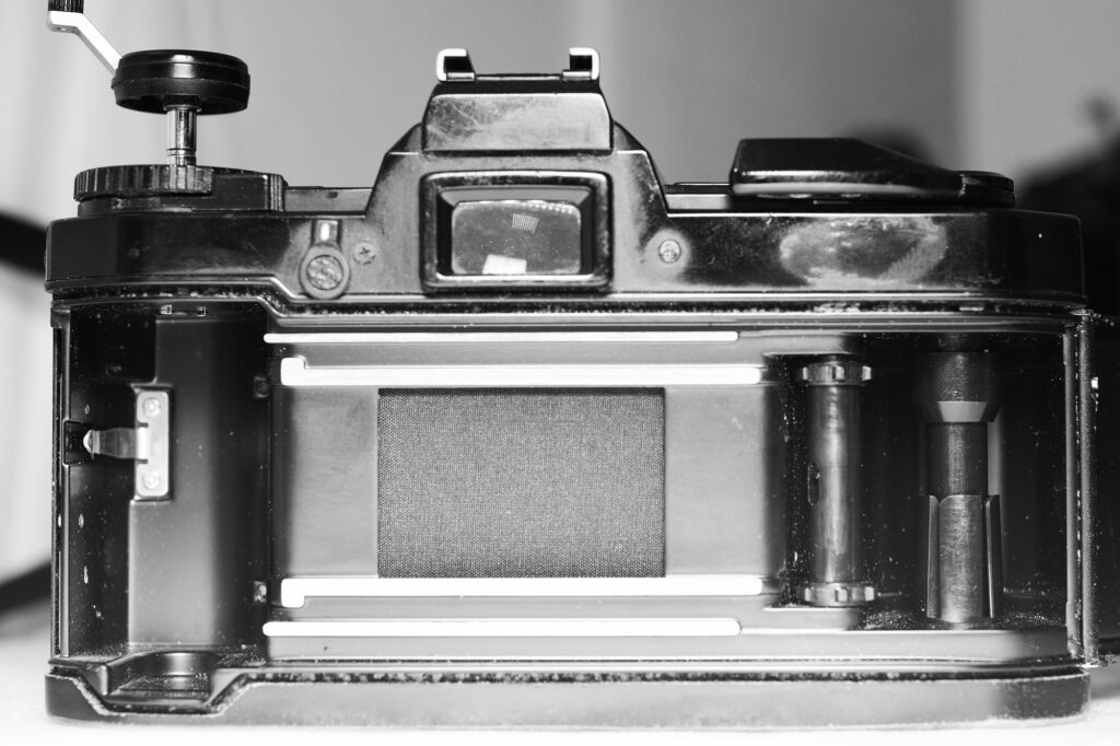 Fujica AX-3 dos ouvert.