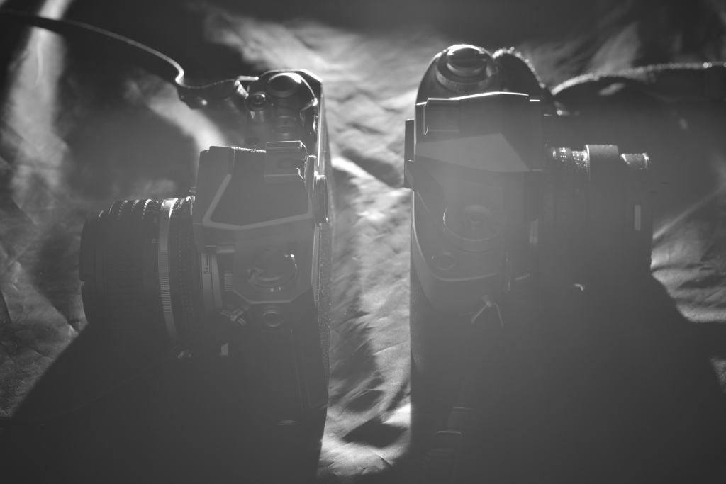 Nikon FT2 and Leicaflex, side view