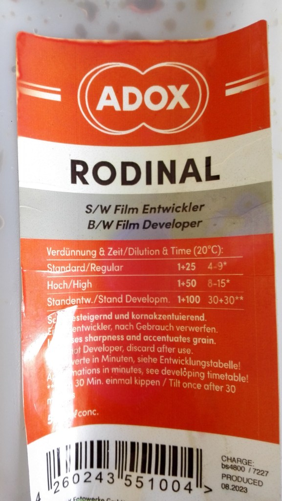 Bouteille de révélateur Adox Rodinal