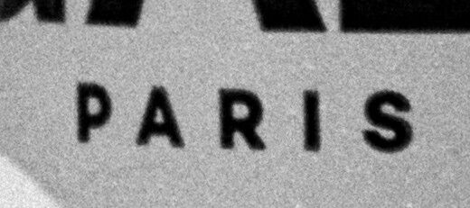 Grain produced by a solvent developer.