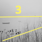A schematic analysis of a photograph of a boat lost on the Loire at Orléans on a misty day. Image decomposition into several zones and how these zones give depth to the image.
