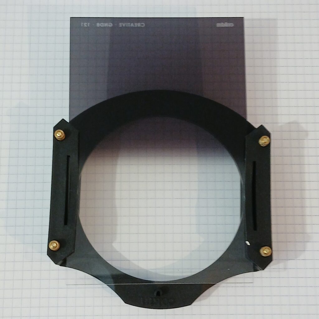 Some types of graduated filters, such as Cokin or Lee, offer the option to choose the horizon line.