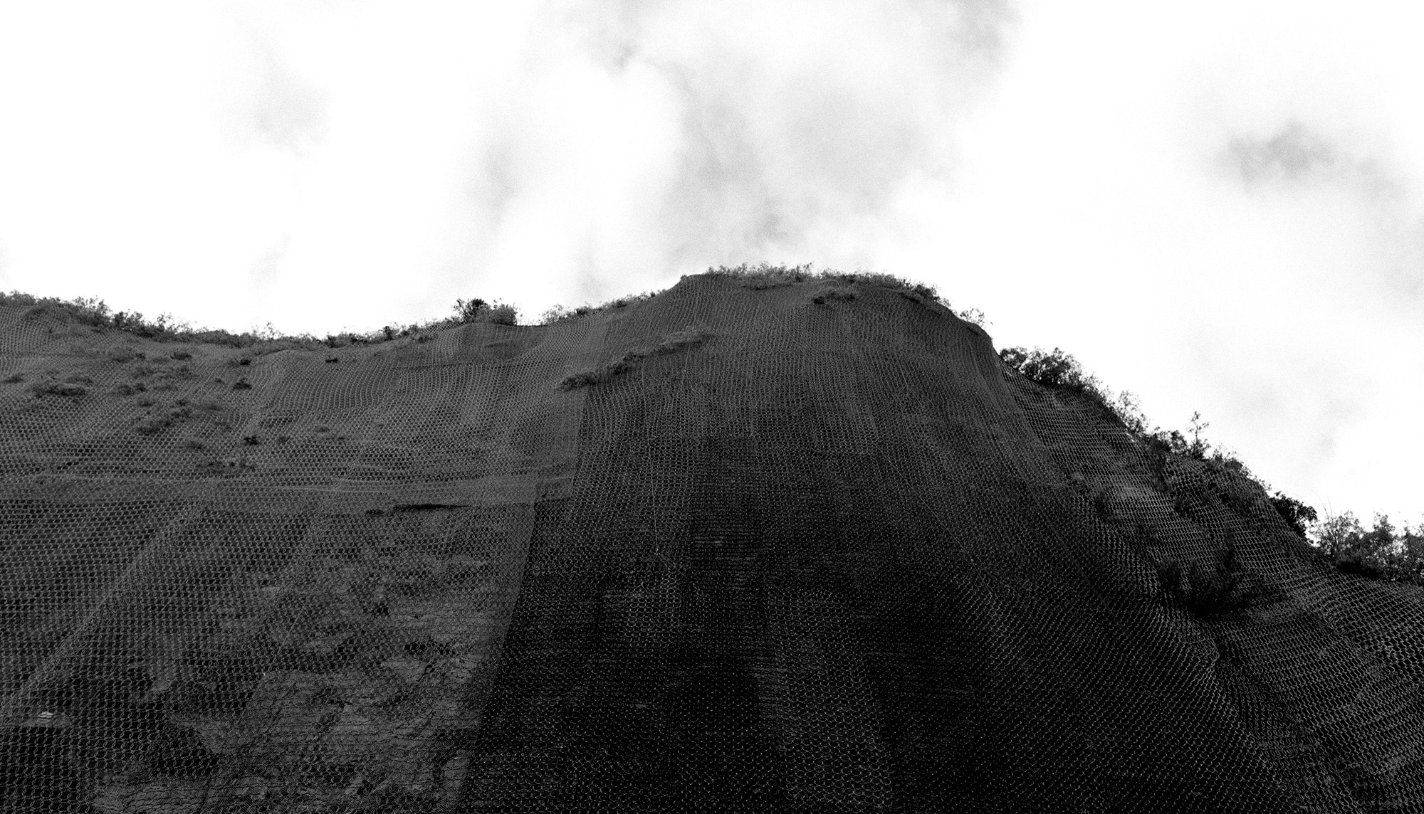 Photography of the "old" route du littoral, Reunion Island