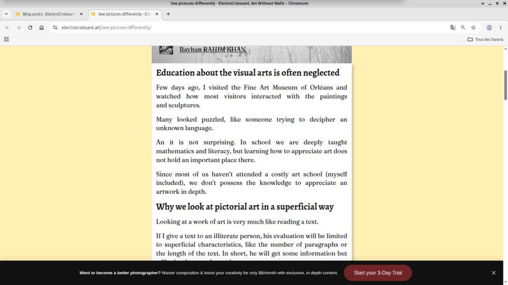 The discreet popup that causes google to punish Electrocroissant.